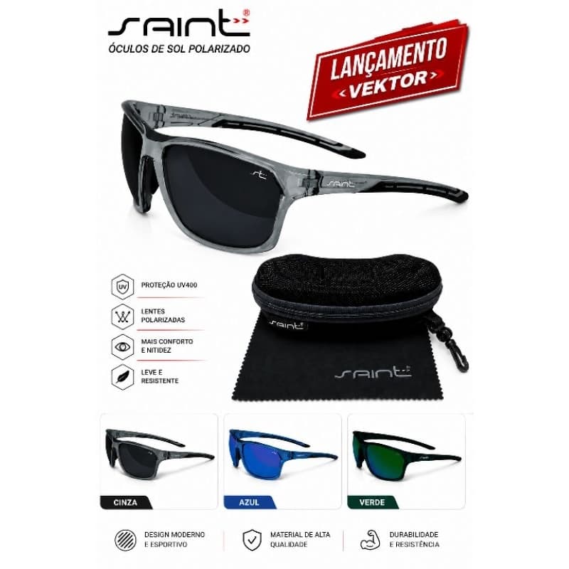 Óculos de Sol Saint Vektor Polarizado UV400 – Lançamento Esportivo