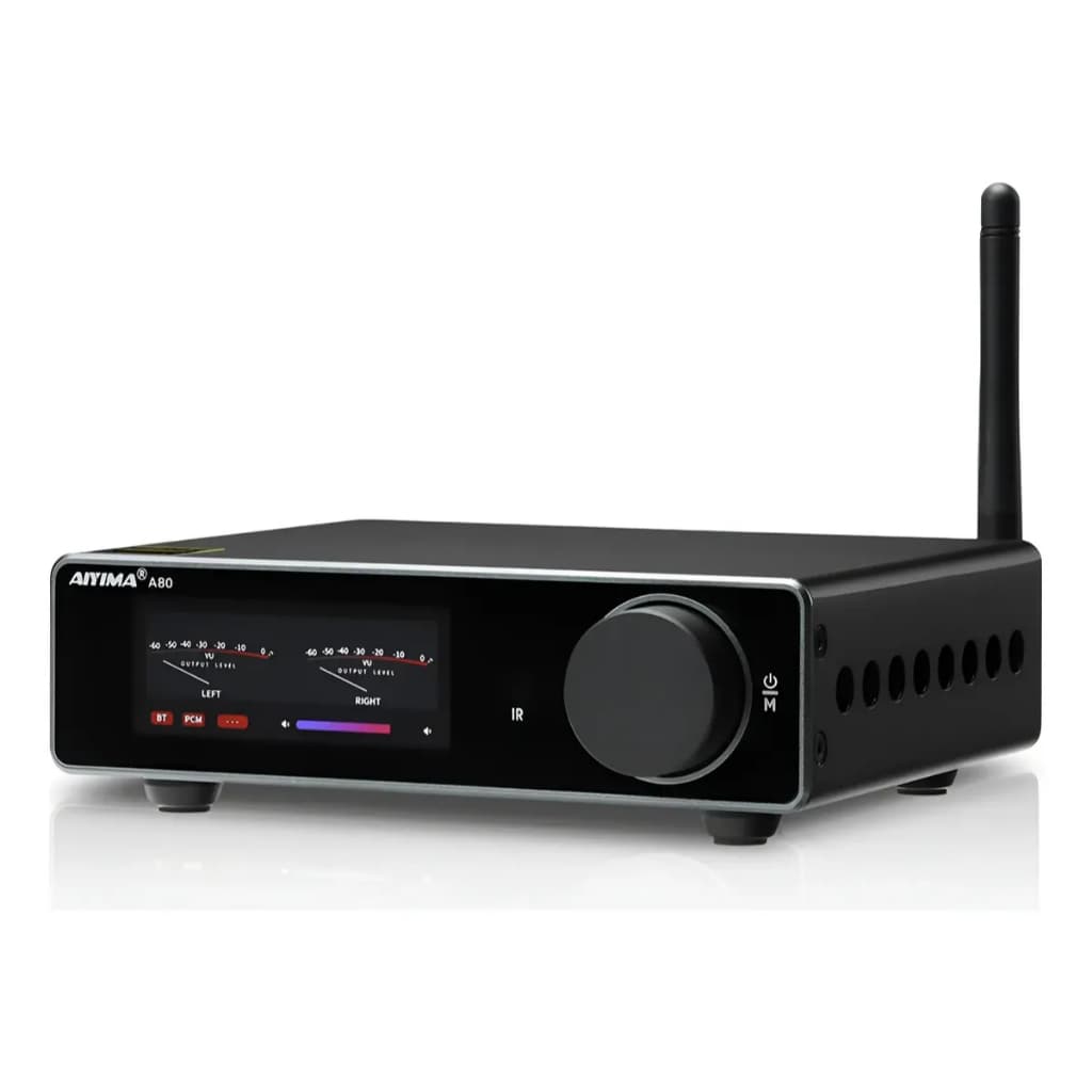 Amplificador AIYIMA A80 / A07 Max Bluetooth DAC VU Meter Fonte