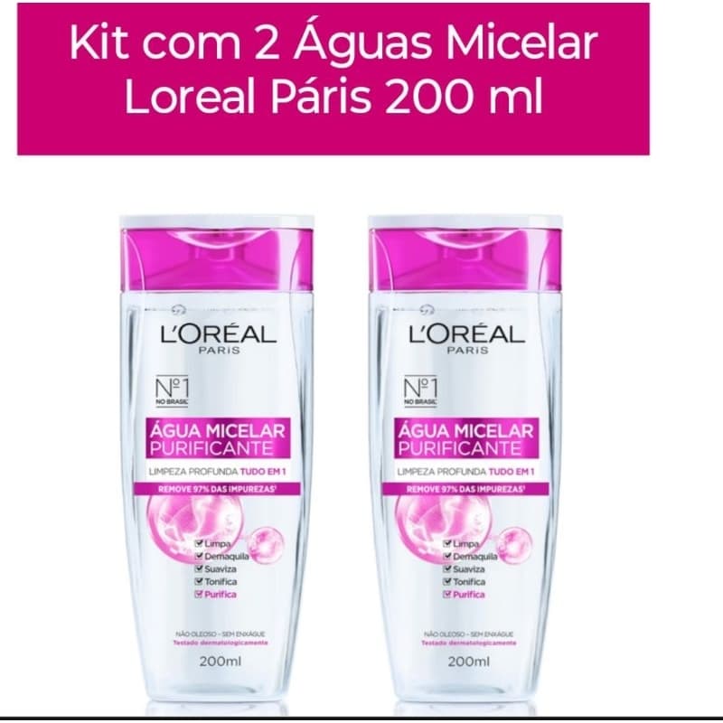 Kit Com 2 Água Micelar 5 Em 1 L'Oréal Paris 200 ml cada