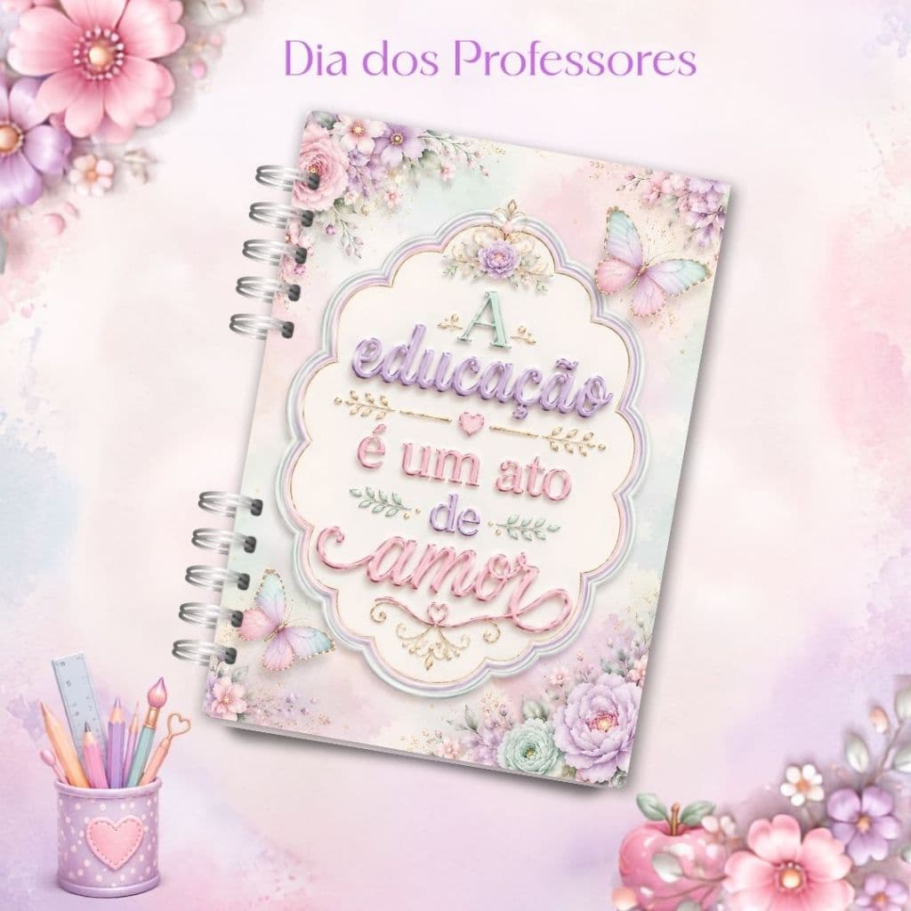 Dia dos Professores Planner, Agenda e Planejamento de Aula Personalizado