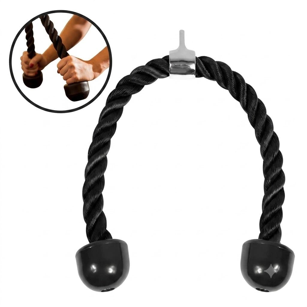 Puxador Corda Tríceps 70cm MIG Polia Crossover Academia Musculação Bíceps Face Pull 150kg