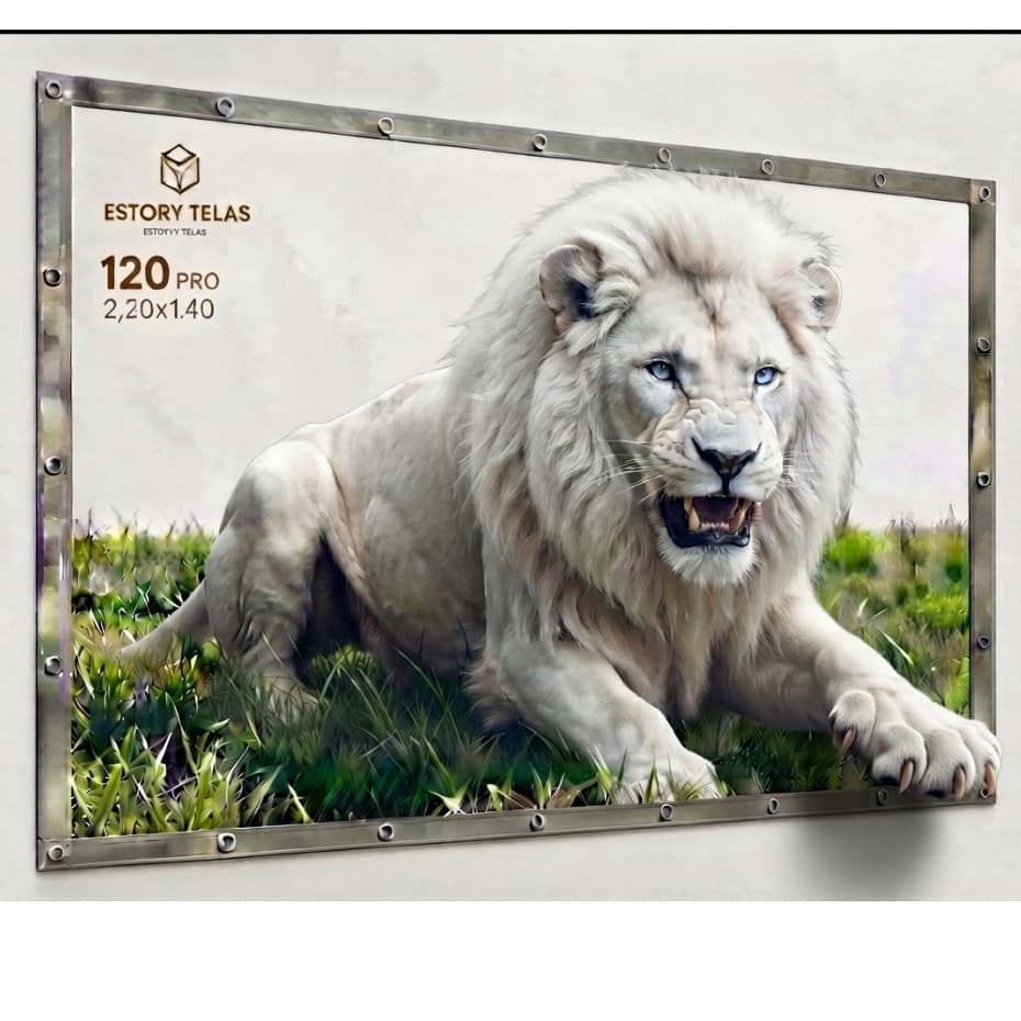 Tela De Projeção 120 Polegadas Estory 2,20 x 1,40 Pro Full 4k Projetores