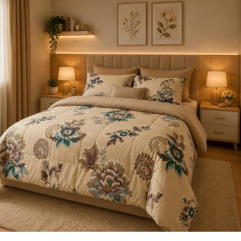 Edredom Queen Dupla Face Estampa Sortida  – Design Moderno, Maciez e Excelente Acabamento
