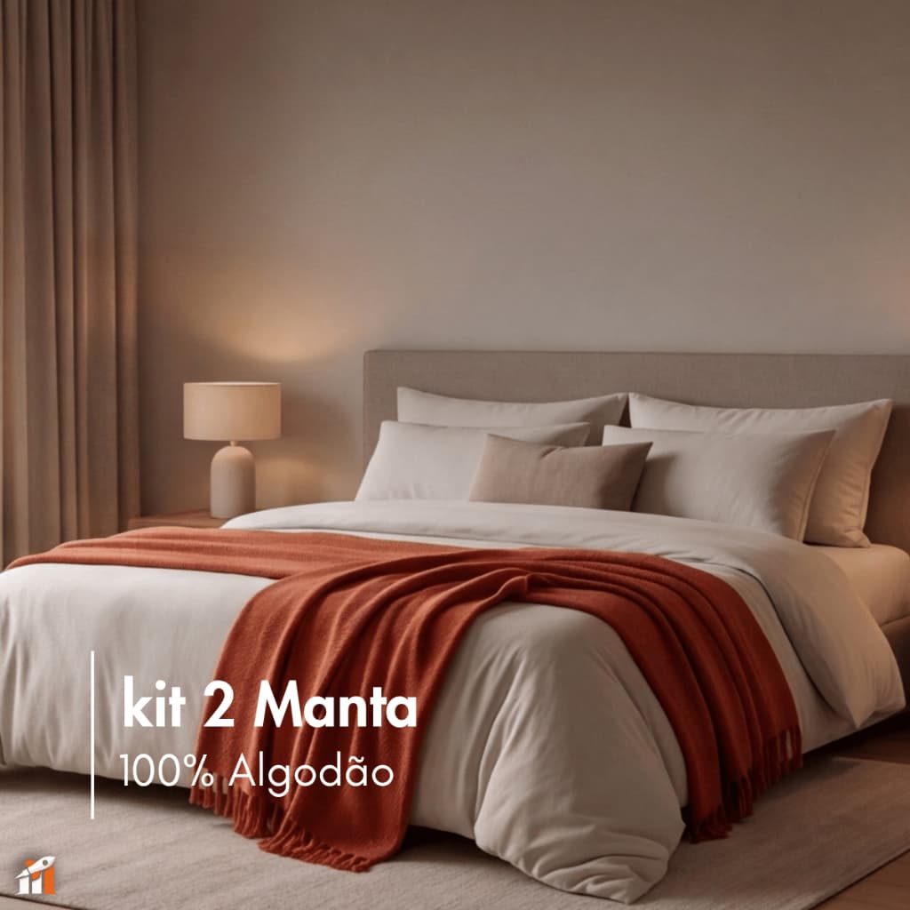 kit 2 Manta 2,10 x 1,20 Para Sofá Ou Cama Decorativa Capa Protetora Colcha Coberta 100% Algodão