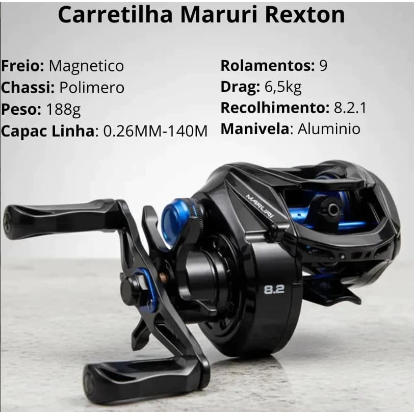Carretilha Rexton Maruri LANÇAMENTO 2026  Esquerda/Direita 6,5drag