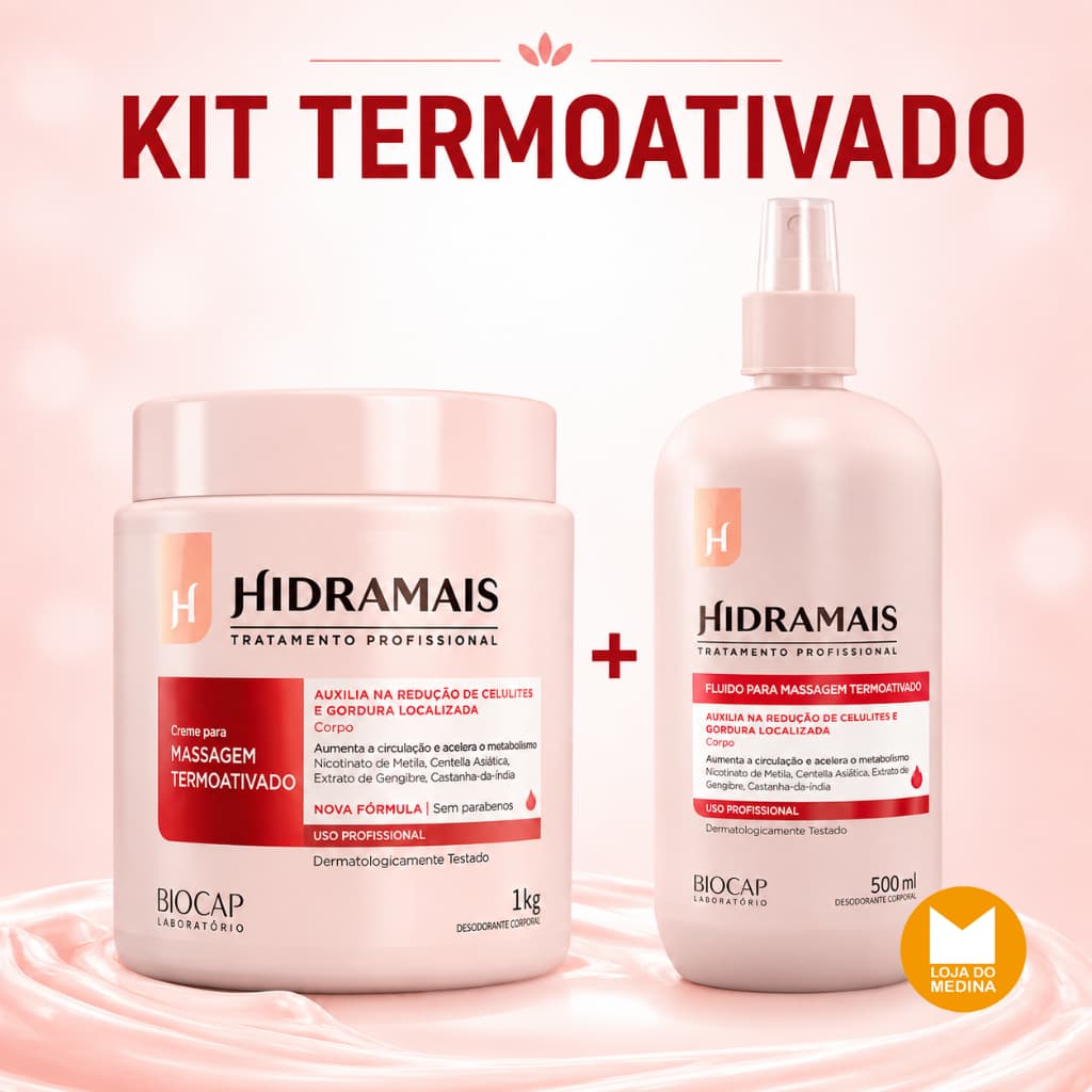 KIT TERMOATIVADO | Creme + Fluido de Massagem - HIDRAMAIS