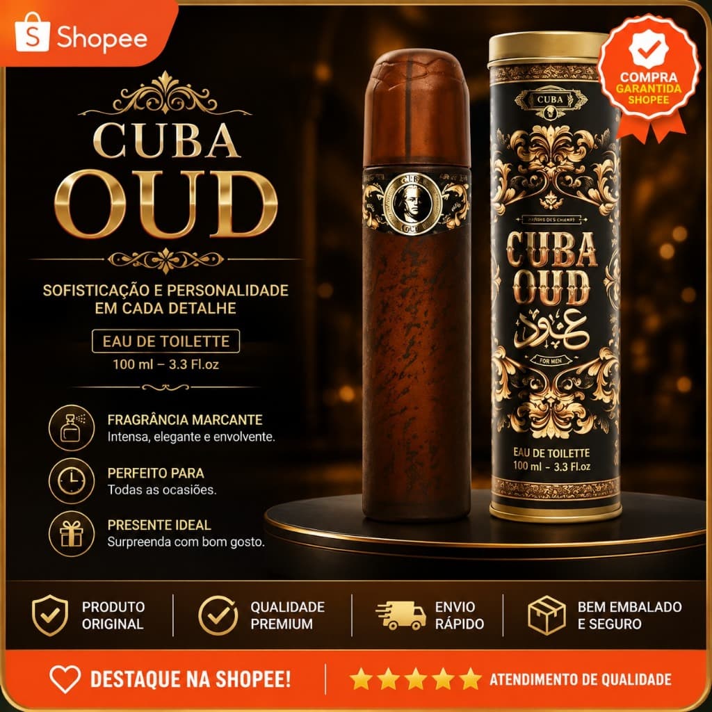 Perfume Cuba OUD Eau de Toilette 100ml - Masculino Perfume Cuba OUD Eau de Toilette 100ml - Masculino Perfume Cuba OUD E
