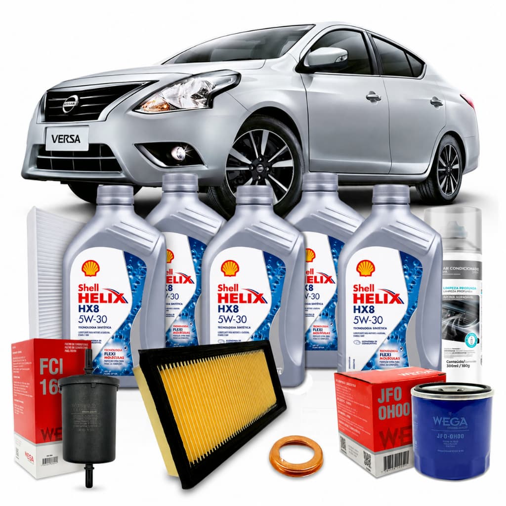 Kit Revisão Troca De Oleo 5w30 Nissan Versa 1.6 2011 A 2020