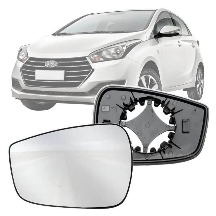 Lente Base Retrovisor Hb20 2013 a 2019 Esquerdo