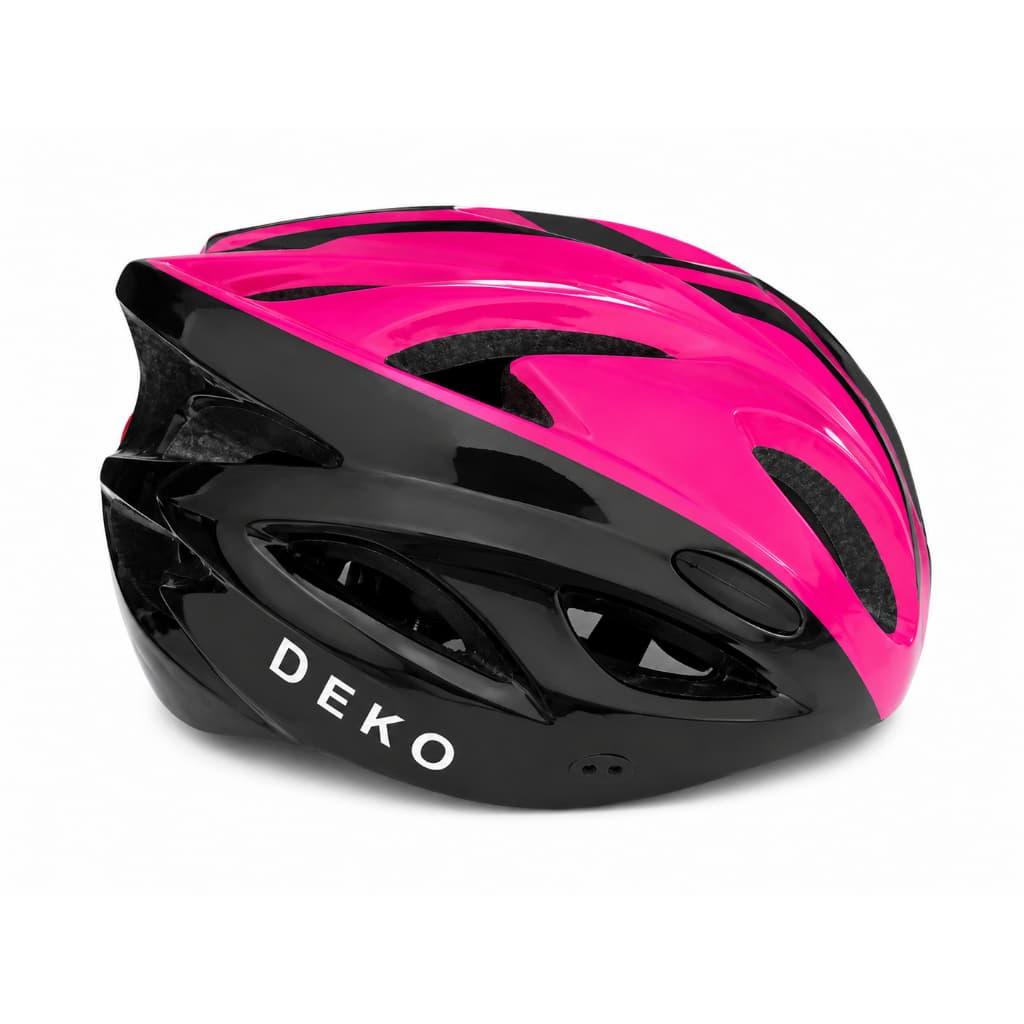 Capacete Deko  Rosa e Preto com Luz LED Traseira