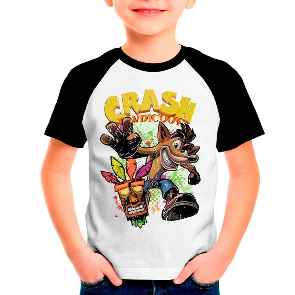 Camiseta Jogo Crash Bandicoot Camisa Infantil