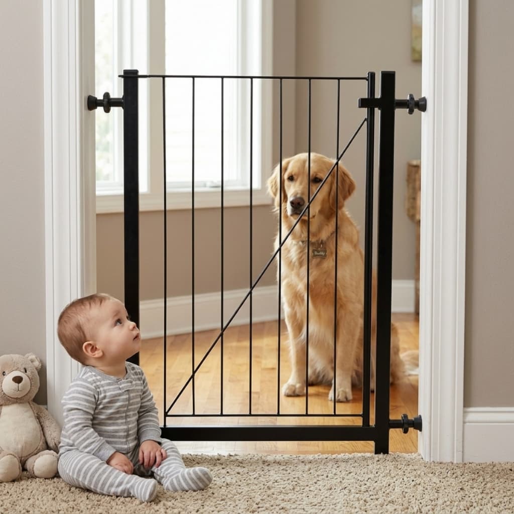 Grade De Proteção Portão Pet Cães Para Portas Escada Corredores Varias Medidas