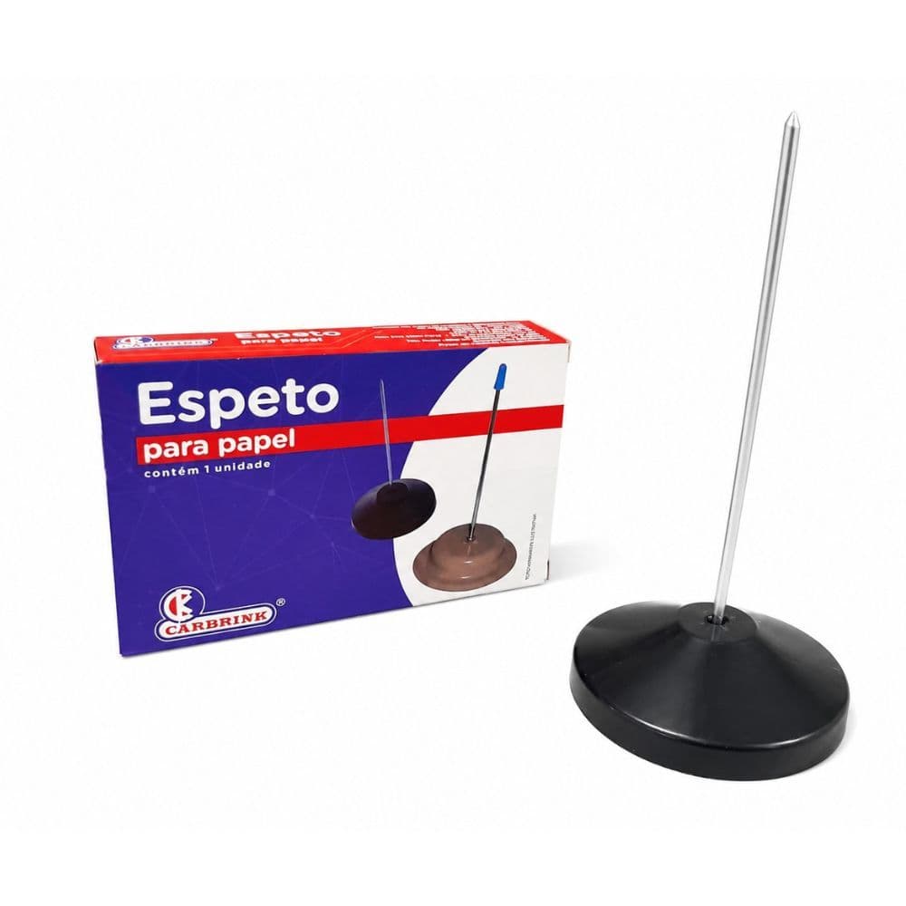 Espeto Para Papel Com Base Plástica- Na Cor Preta