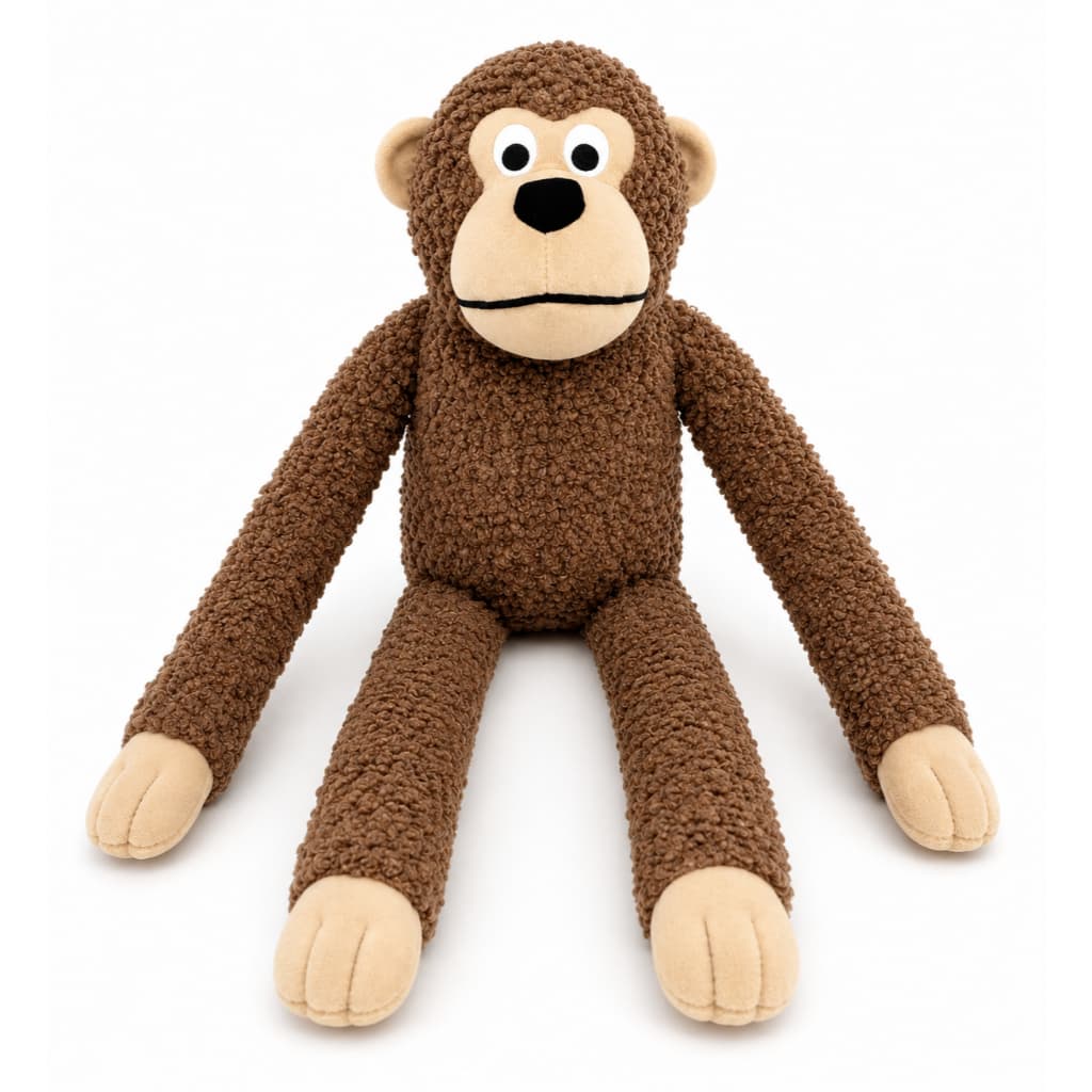 Macaquinho de Pelúcia para Cães | Brinquedo Antiestresse