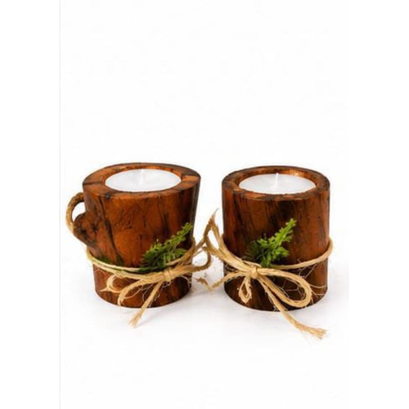 Vela Aromática no Tronco de Madeira Artesanal | Vela Decorativa Rústica | Presente Criativo