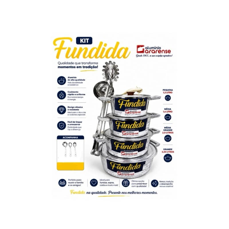 jogo de panela fundida 7 peças 4 panela 1 colher arroz inox