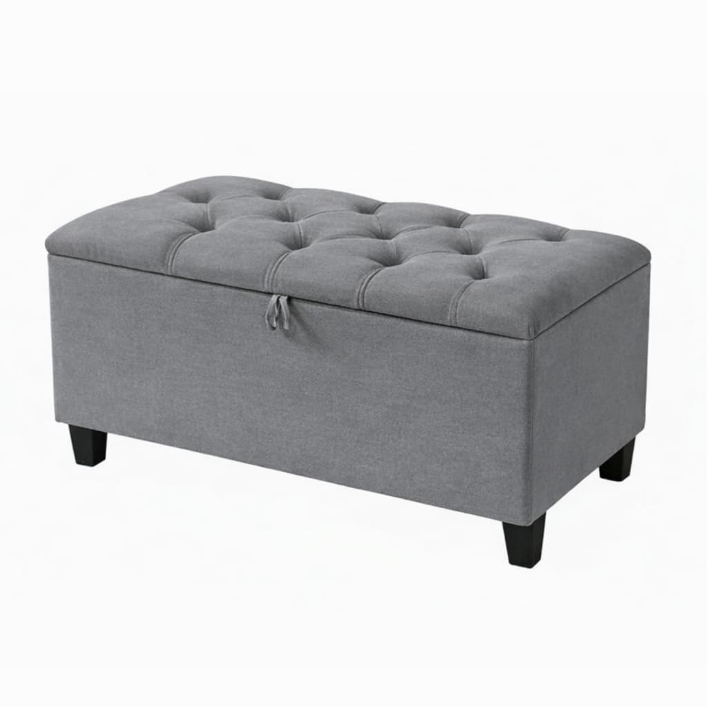 Bau Recamier Solteiro Sofia 80 cm Captonê para Quarto Sala Organizar Sapateiro