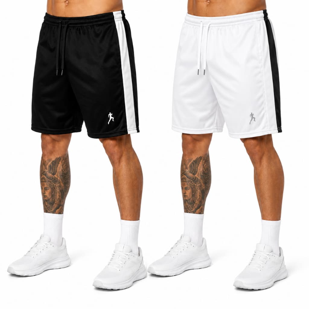 Kit 2 bermudas Shorts Masculinos Academia treino Calção Faixa