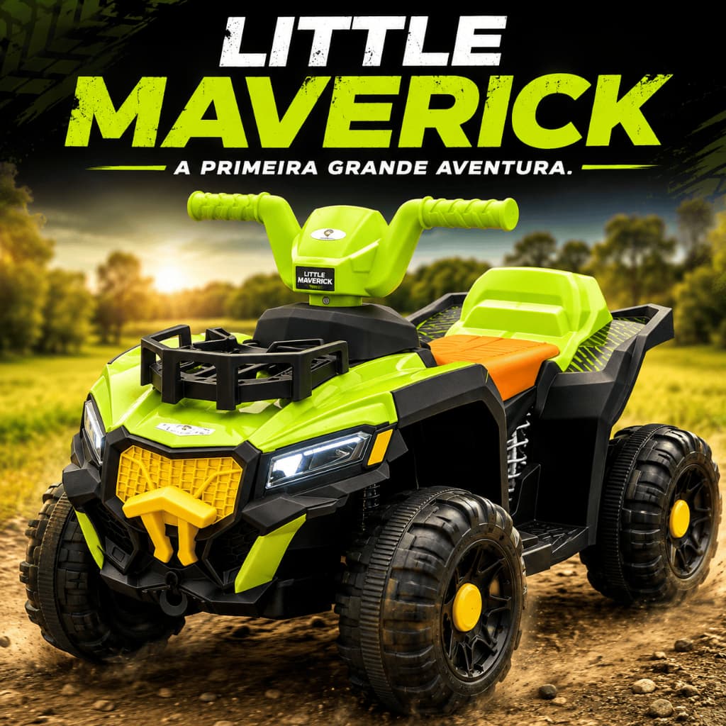 Quadriciclo Elétrico Infantil 6V Little Maverick Com Bateria Recarregável Brinquedo 4 Rodas Menino Menina