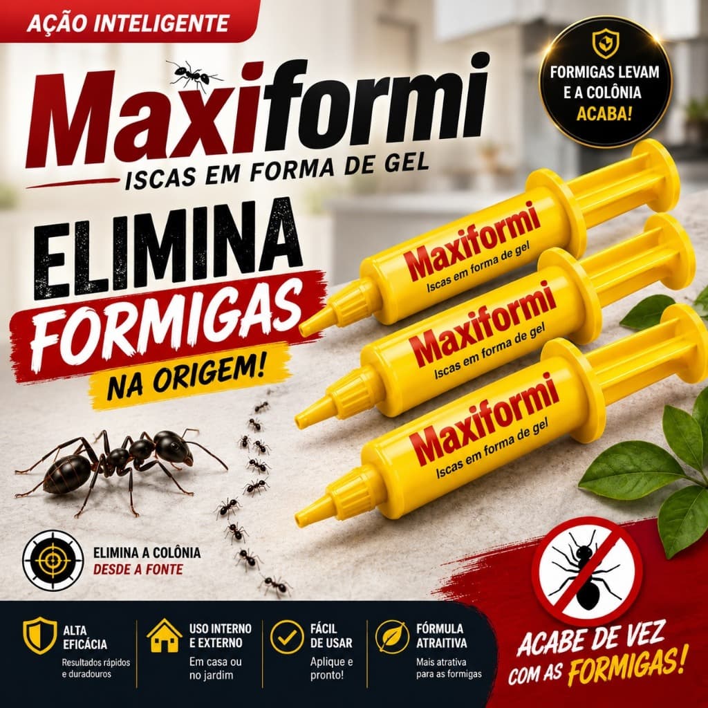 Mata Formigas Gel Maxiformi 10g Kit 3 Unidades Isca Formicida Alta Eficiência