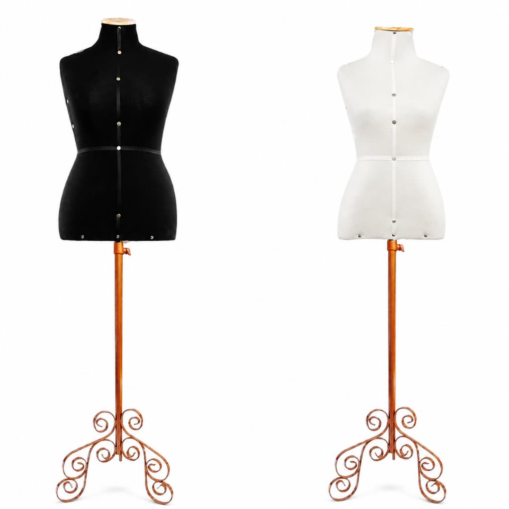 1 Manequim Feminino Busto Costura Moda Vitrine Pedestal Ferro Vintage Rose