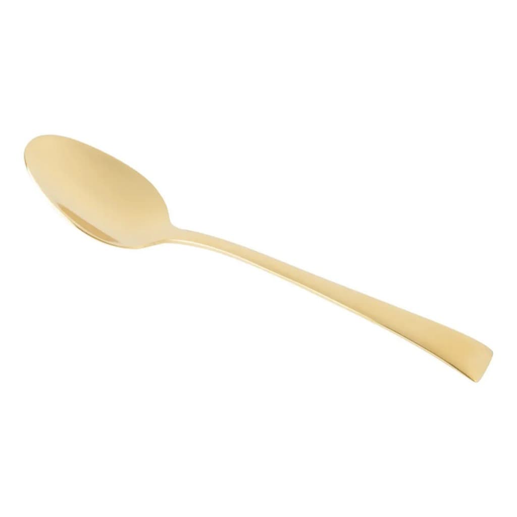 Kit 6 Colheres para Chá e Café Dourado Wolff Berna em Aço Inoxidável