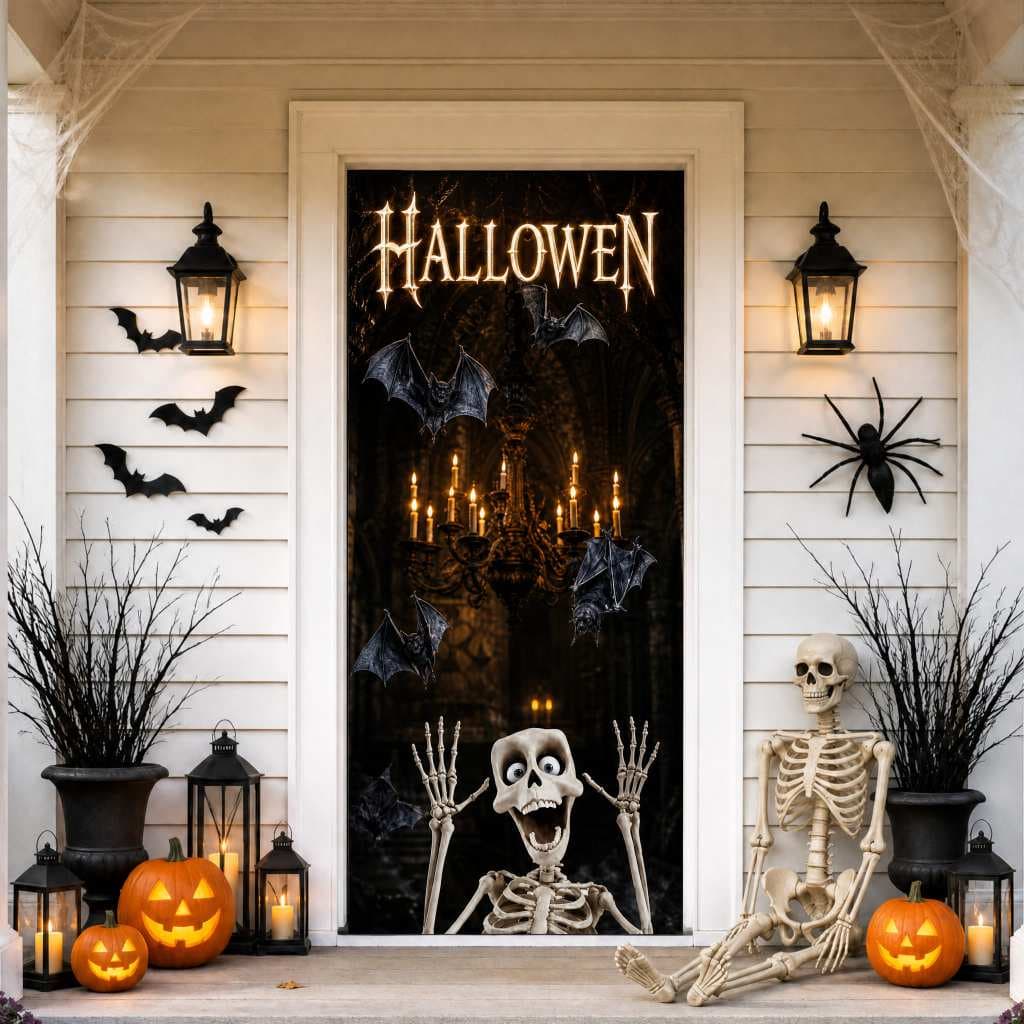 Capa para Porta Painel de Mesa Hallowen Dia Das Bruxas