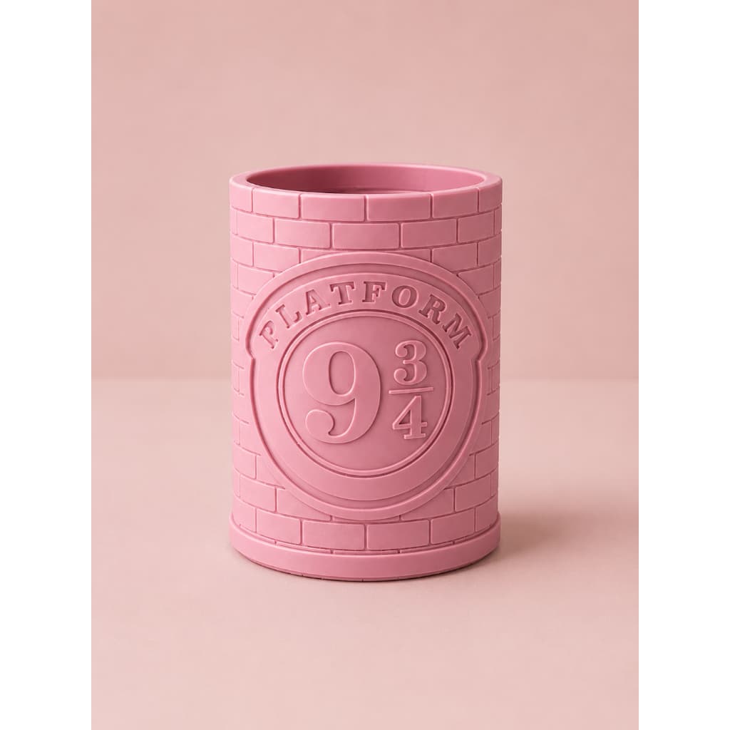 Porta Pincéis e Canetas Rosa Plataforma 9 3/4 Organizador Decorativo (Enviar imediatamente)