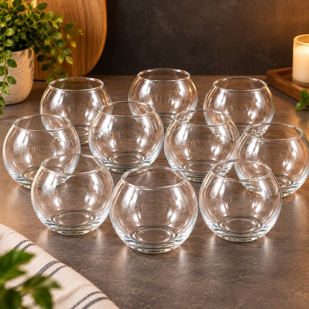 KIT 20 Mini Aquário Vidro 420ML Pequeno Vela Castiçal Terrário Planta Decoração Evento Lembrancinha