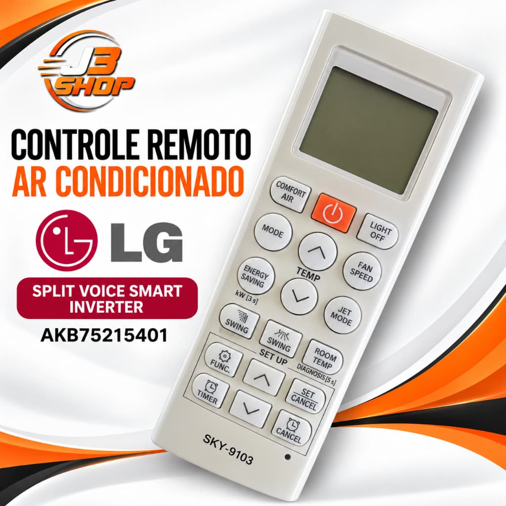 Controle Remoto Para Ar Condicionado LG Split Voice Smart Inverter Akb75215401