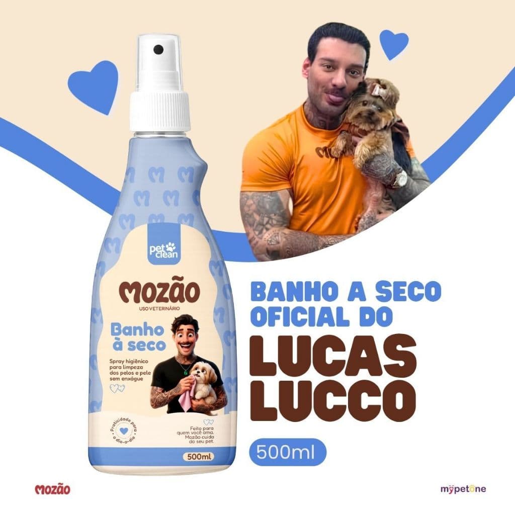 Banho A Seco Mozão Lucas Lucco Sem Enxágue Para Caes E Gatos - 500ml