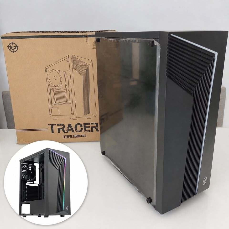 Gabinete Gamer TGT Tracer RGB ATX Acrílico 3 Fans 💥 PROMOÇÃO