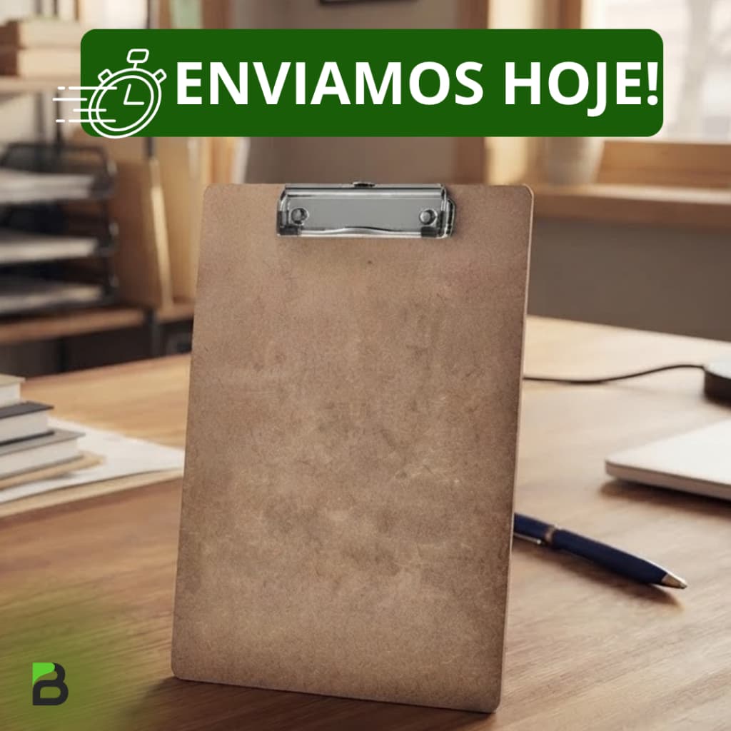 Prancheta Oficio Tamanho A4 Com Prendedor Metálico Wire Clip Acrimet MDF Duratex 109