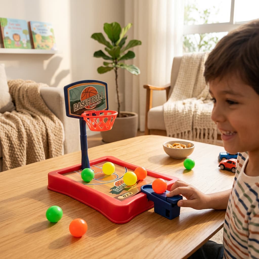 Arena Mini Basquete Mesa Jogo infantil Competitivo Portatil Diversao Familiar