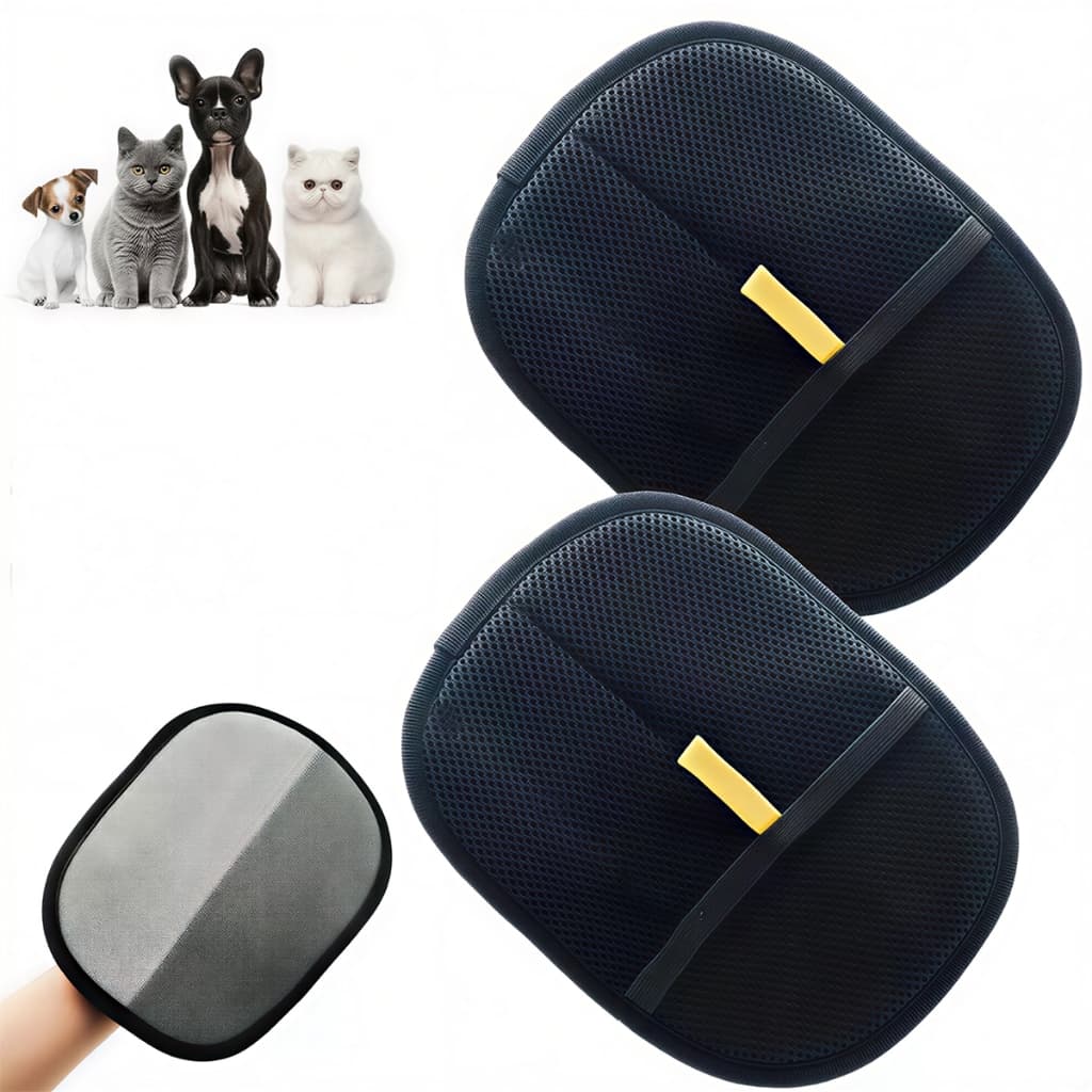 Luvas Dupla Face Remoção de Pelos para Pets, Reutilizável para Cães e Gatos