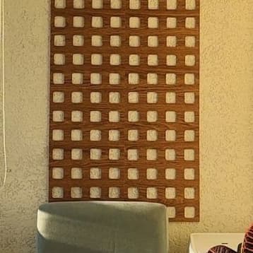 Kit até 20 Placas Muxarabi Nobre Painel MDF Madeira Autocolante Premium