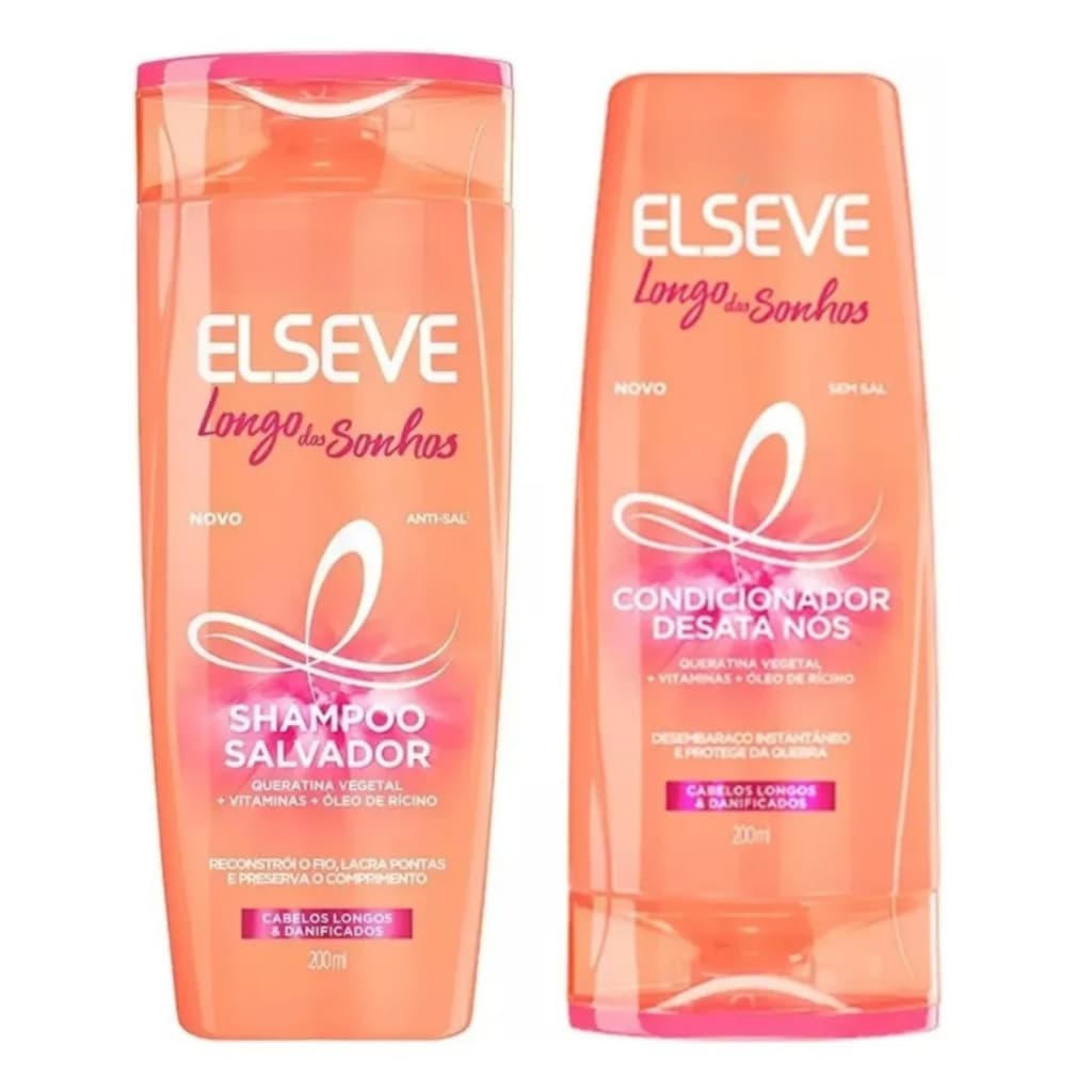 Kit Shampoo E Condicionador Elseve Longo Do Sonhos 200ml