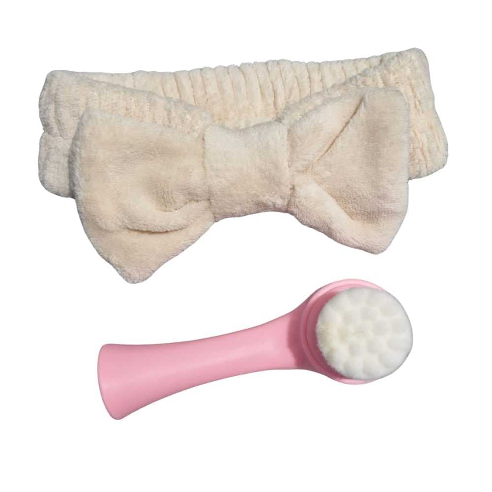 kit Escova de limpeza facial 2 em 1 E Faixa de cabelo para maquiagem
