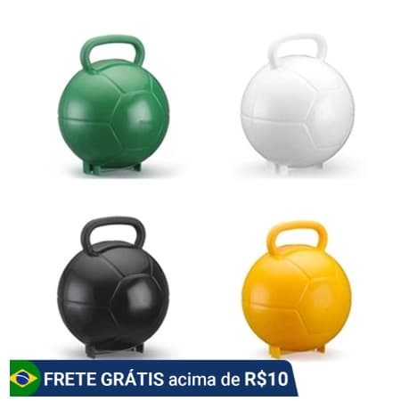 kit com 5  Maleta Bola de Futebol Lembrancinha de Festa Artesanato Copa Campeonato Plástico Maletinha
