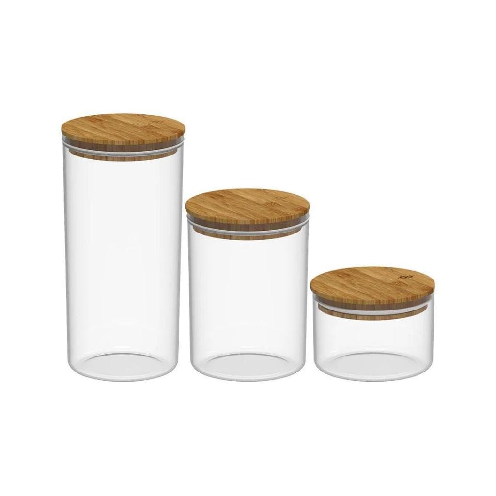 Kit Potes Herméticos Organizadores Ou Redondo 3 peças Linha Keep