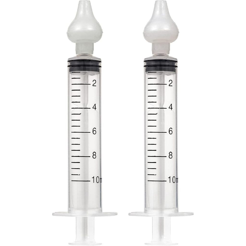 Kit 2 Seringas Lavagem Higienização Nasal Bico Silicone Transparente Buba