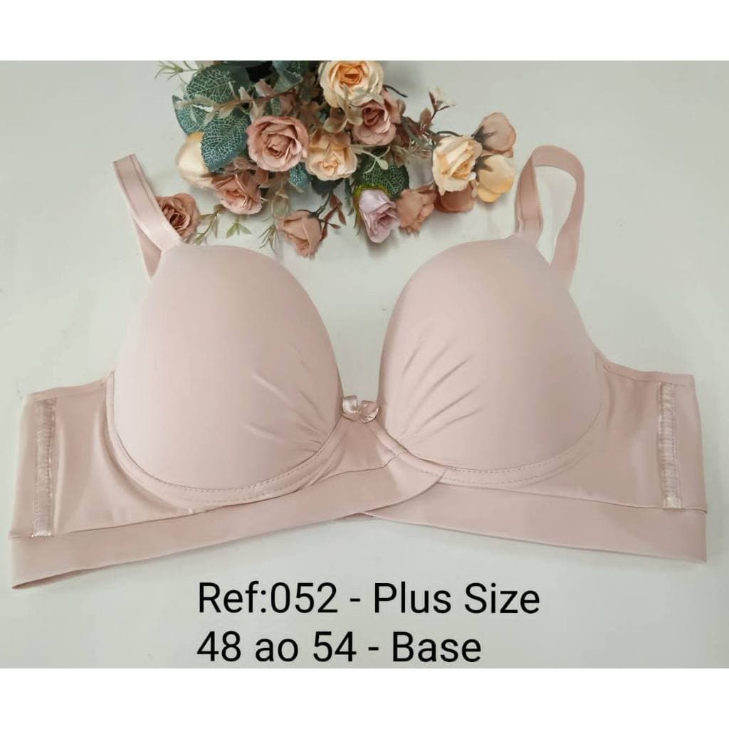 Sutiâ Plus Size TAM 50 com Bojo. Reforçado com Alças largas. Super confotáveis em cores lisas neutras e vibrantes