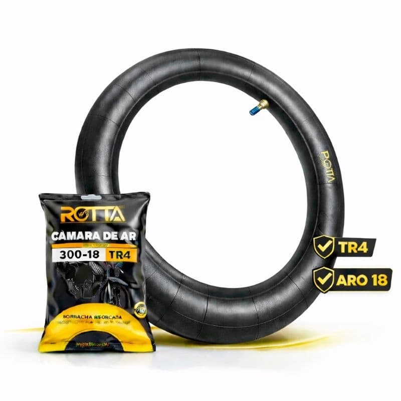 Câmara de Ar Moto Aro 18 3.00-18 TR4 Reforçada Honda CG Titan Fan 125 150 160 YBR