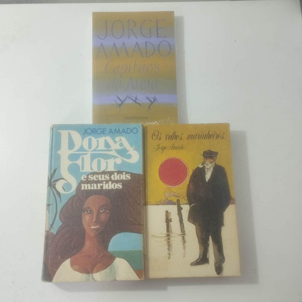 KIT Livros Jorge Amado – Capitães da Areia + Dona Flor e Seus Dois Maridos + Os Velhos Marinheiros