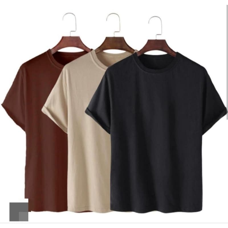 kit de 3 camisetas unissex lisas tecido confortável e de alta qualidade