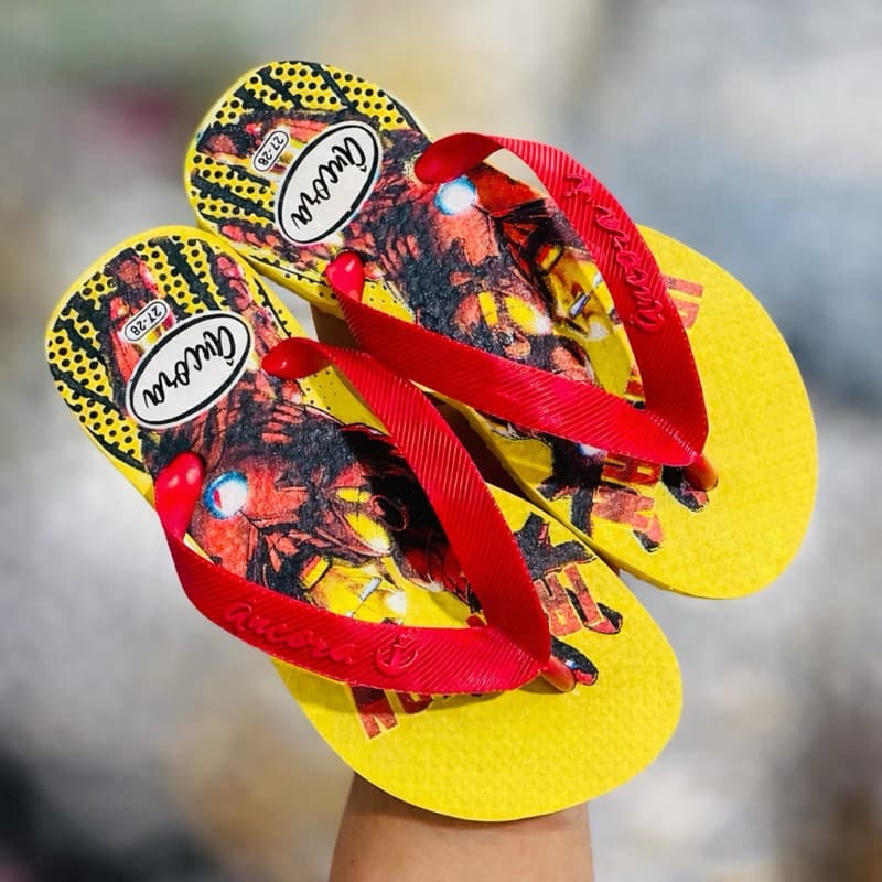 Chinelo infantil homem de ferro