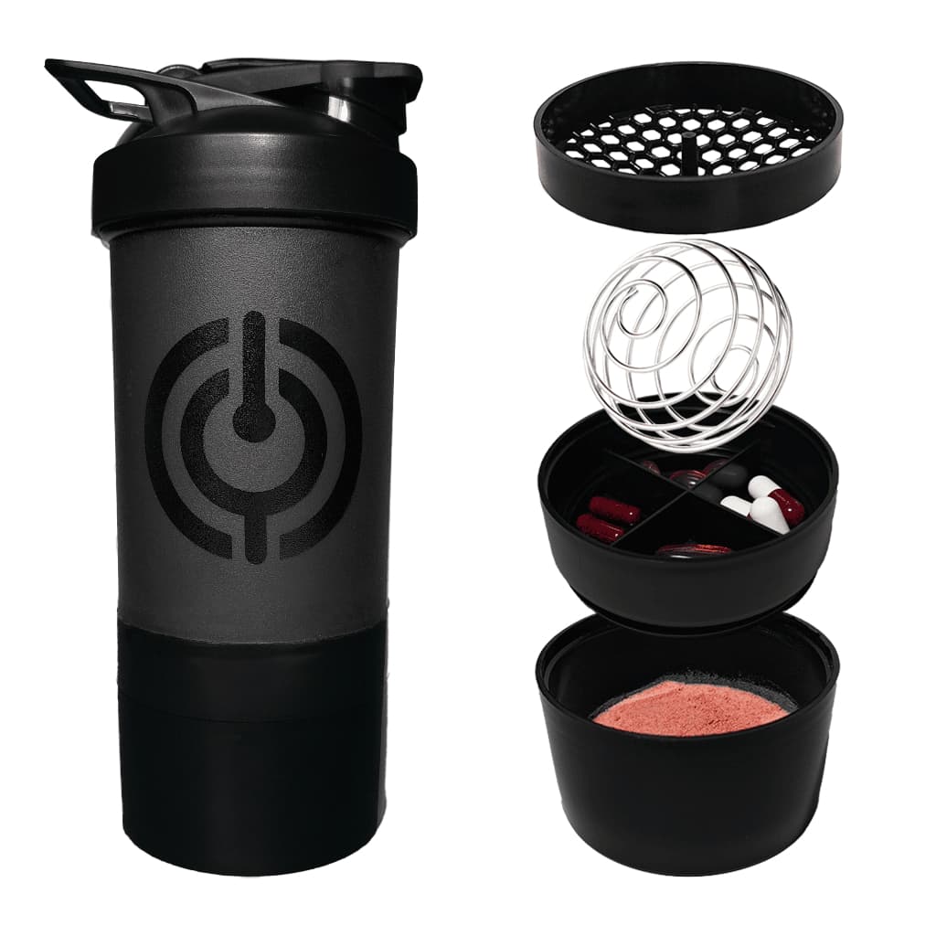 Coqueteleira Shakeira Academia Compartimentos Whey Suplementos 500ml Click Flip