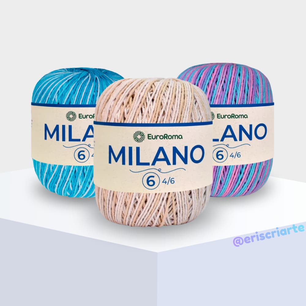 Barbante Euroroma Multicolorido Milano Nº6 | 200g | 226m | Artesanato