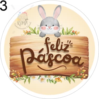 Kit Etiqueta Adesiva Feliz Páscoa – Para Embalagens e Mimos
