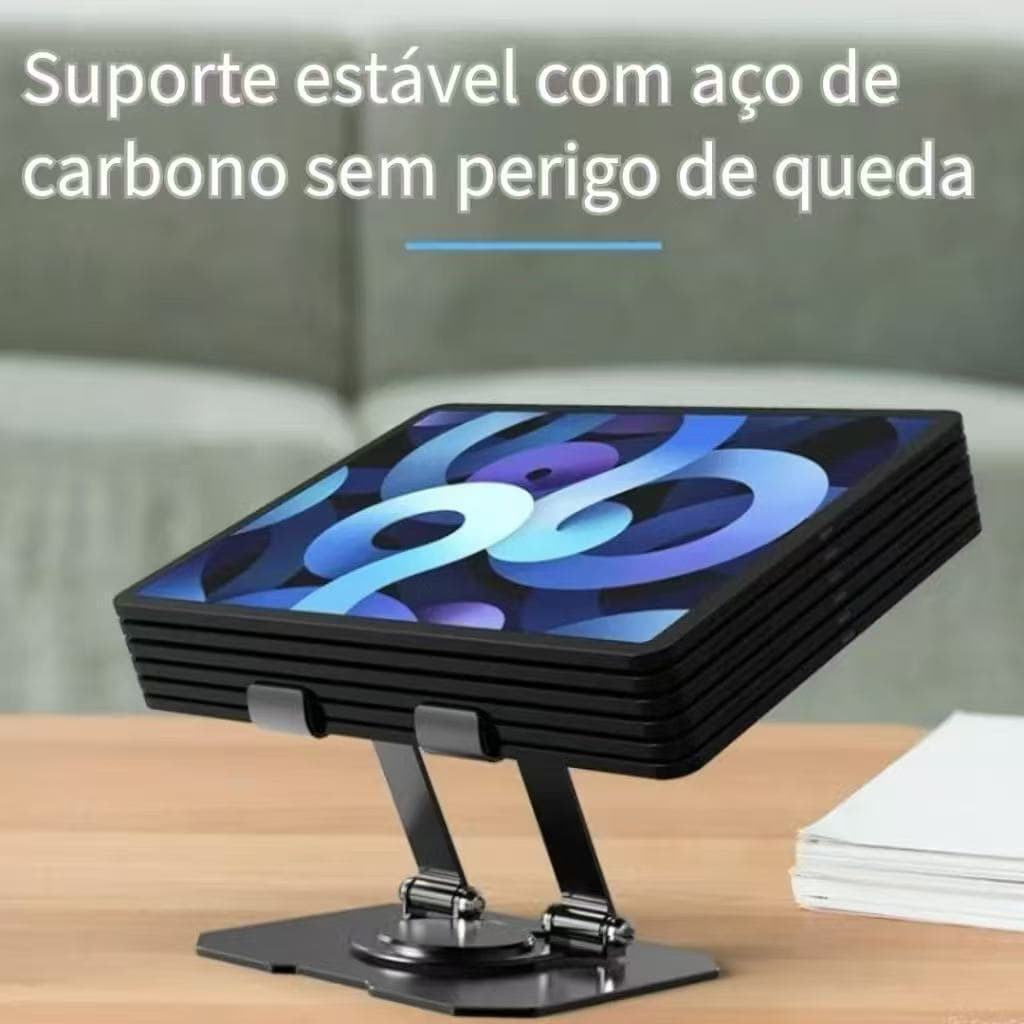 Suporte dobrável para tablet totalmente em metal